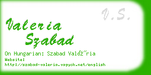 valeria szabad business card